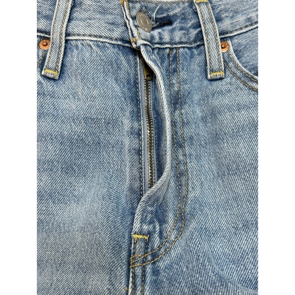 Levi's Women's 25 X 32 Ribcage Wide Leg Bell Flare Jeans Blue Denim Red tab - Picture 4 of 10